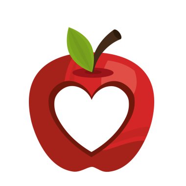 Meyve sağlıklı gıda izole simgesi.