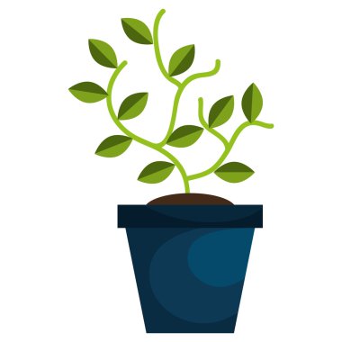 Ekoloji ve doğa grafik tasarım simgesi.