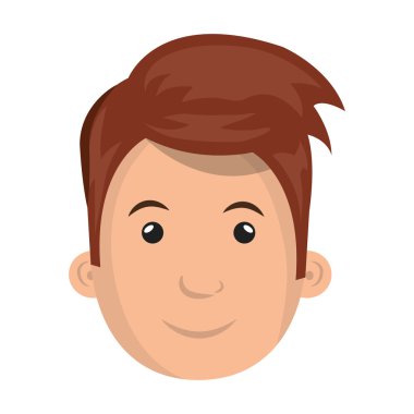 Genç erkek profil, vektör çizim.