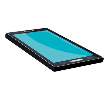 Hareket eden smartphone izole düz simgesi.