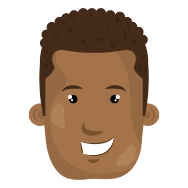 Genç erkek profil, vektör çizim.