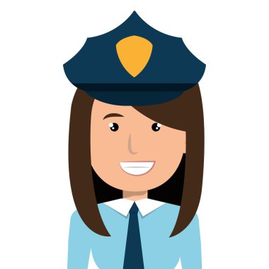 Polis memuru karikatür grafik tasarım.