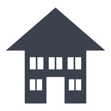 Emlak izole düz simgesi.