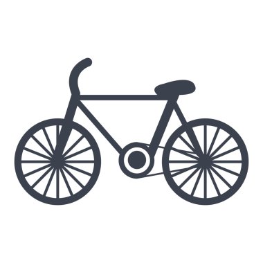 Bisiklet izole düz simgesi, vektör çizim.