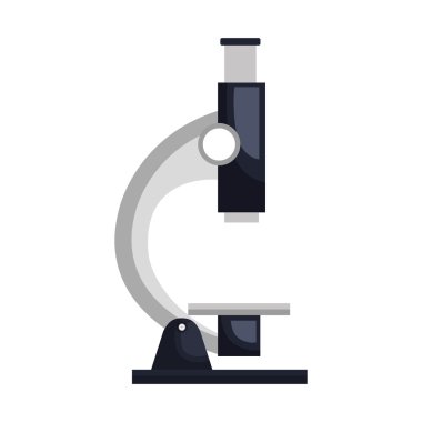 Mikroskop aracı izole düz simgesi.