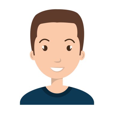 Genç erkek portları çizgi film izole simgesi