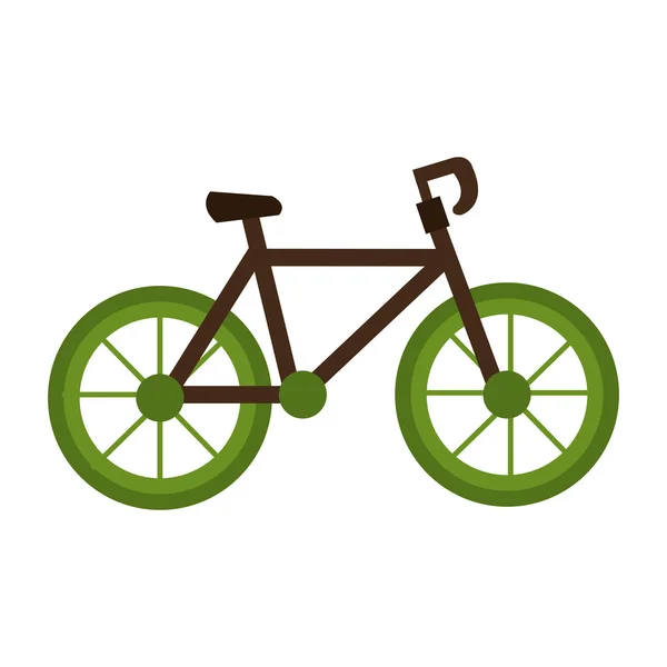 Ikona na białym tle transportu pojazdu rower. — Wektor stockowy