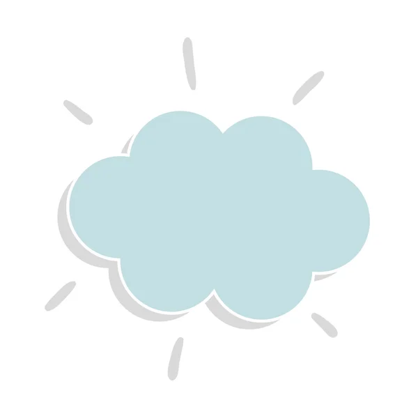 Icona della bandiera isolata nuvola meteo . — Vettoriale Stock