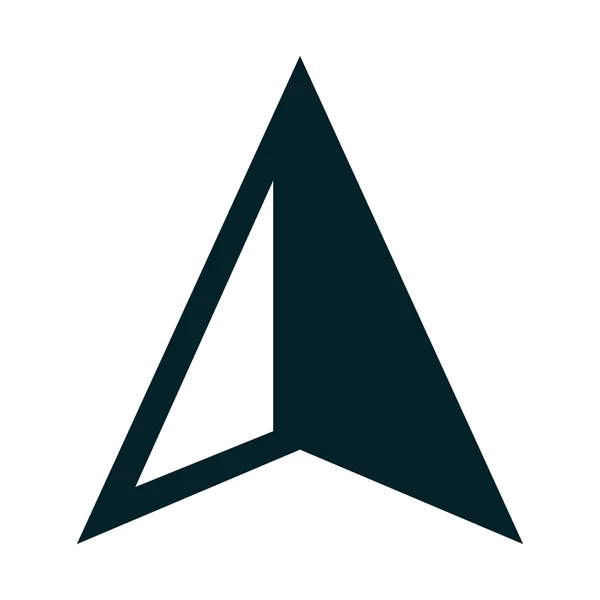 Triangle cursor isolated flat icon. — Stock Vector