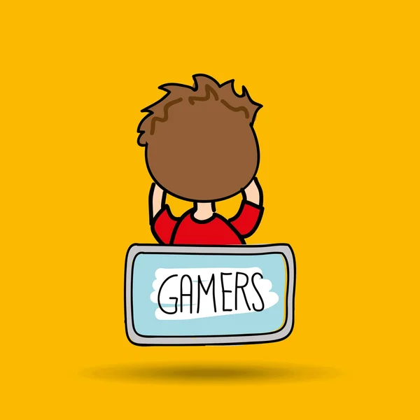 Gamers play icon — Stock Vector