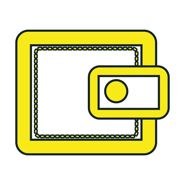 白い背景の上の黄色の財布 — ストックベクタ