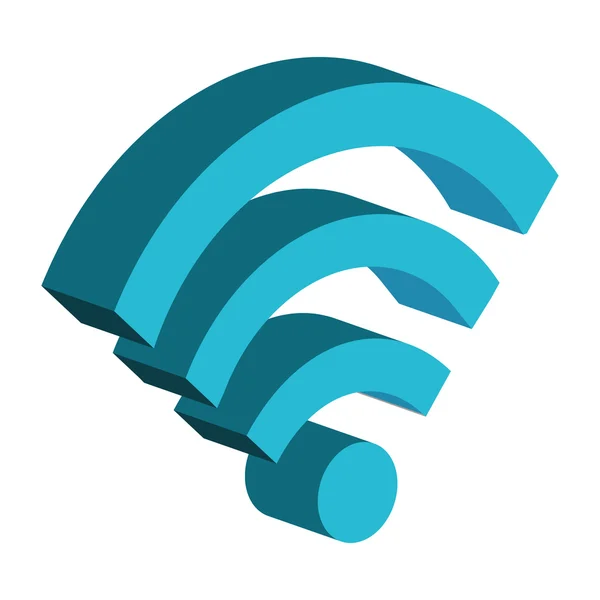 Wifi internet signál izolované ikonu symbolu. — Stockový vektor