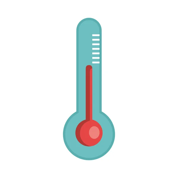 Termometer isolerad platta ikonen. — Stock vektor