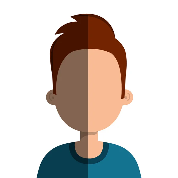 Young male profile, vector illustration. — Stock Vector