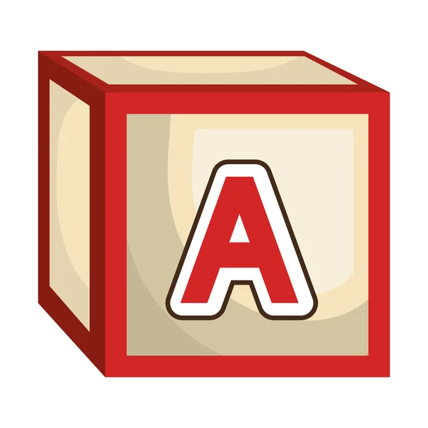 ABC blok izolované ploché ikony. — Stockový vektor