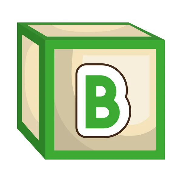 ABC bloque aislado icono plano . — Vector de stock