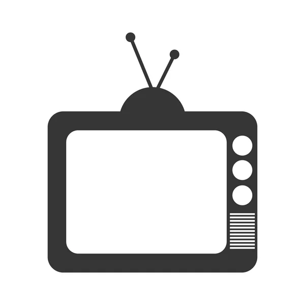 Retro televisión aislado icono plano . — Archivo Imágenes Vectoriales