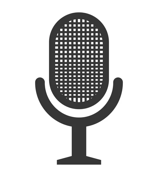 Radio micrófono aislado icono plano . — Vector de stock