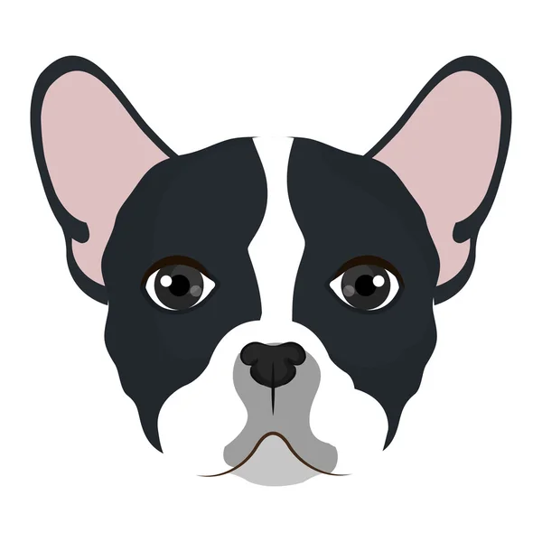 Hond cartoon gezicht, vectorillustratie. — Stockvector