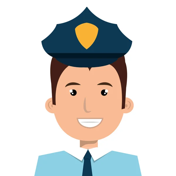 Policía oficial de dibujos animados diseño gráfico . — Vector de stock
