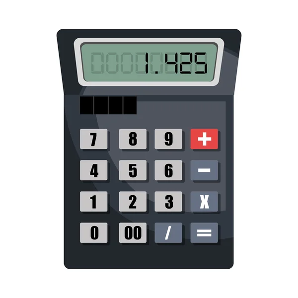 Calculator isolated flat icon, vector illustration. — Stock Vector