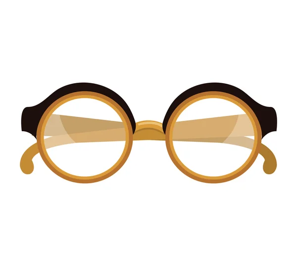 Gafas retro aisladas icono plano . — Vector de stock