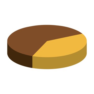İstatistik grafik izole düz simgesi.