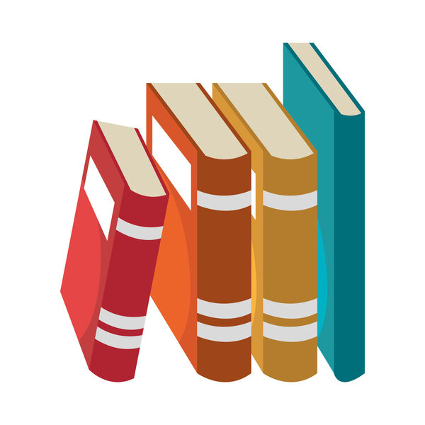 Education and book isolated flat icon.