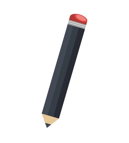 Schule oder Büro Bleistift isoliert flache Symbol. — Stockvektor