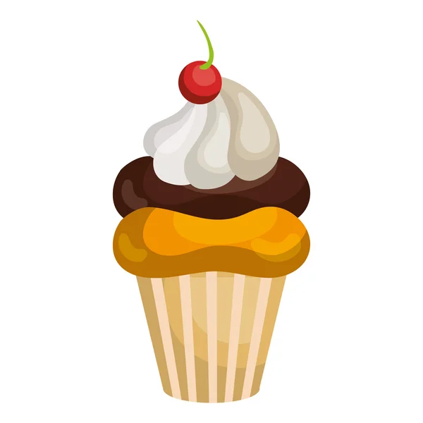 Köstliche Kuchen Dessert isoliert Symbol. — Stockvektor