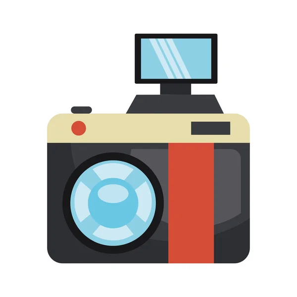 Vintage cámara aislado icono plano . — Vector de stock