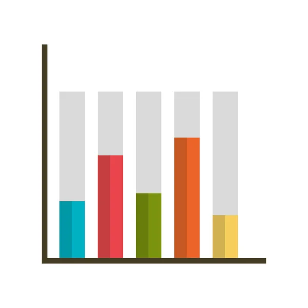 Estadísticas gráfico aislado iflat con . — Vector de stock