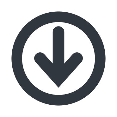 Ok izole düz simgesi, vektör çizim.