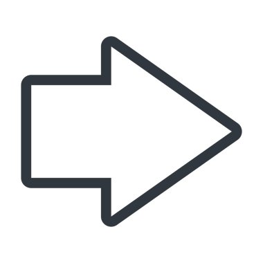 Ok izole düz simgesi, vektör çizim.