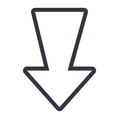 Ok izole düz simgesi, vektör çizim.