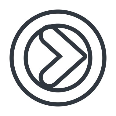 Ok izole düz simgesi, vektör çizim.