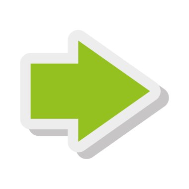 Ok izole düz simgesi, vektör çizim.