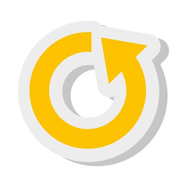 Ok izole düz simgesi, vektör çizim.