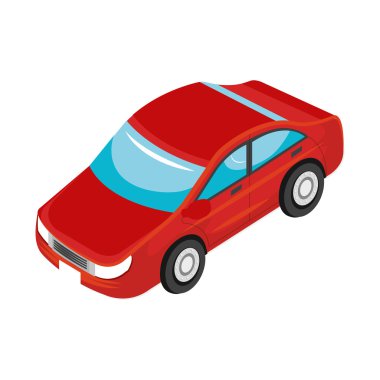 Araç taşıma izole 3d simgesi.