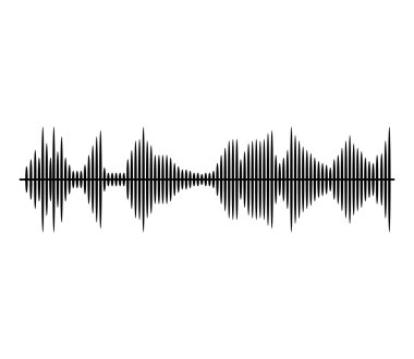 Ses dalgaları izole simgesi.