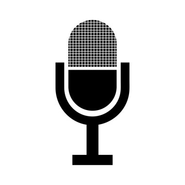 Radyo mikrofon simgesi tasarım izole.