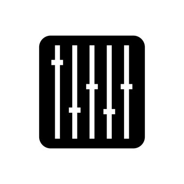 Ses ekolayzer komut izole simgesi.