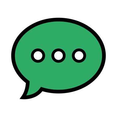 Sohbet speakbox kabarcık izole düz simgesi.