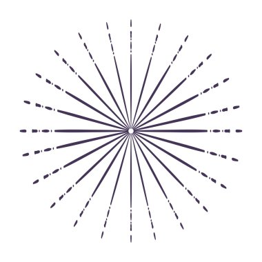 Sunburst siyah ve beyaz renkler Tasarım.