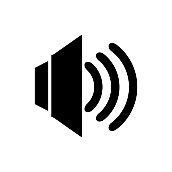 Volumen de audio aislado icono plano, vector de ilustración . — Vector de stock