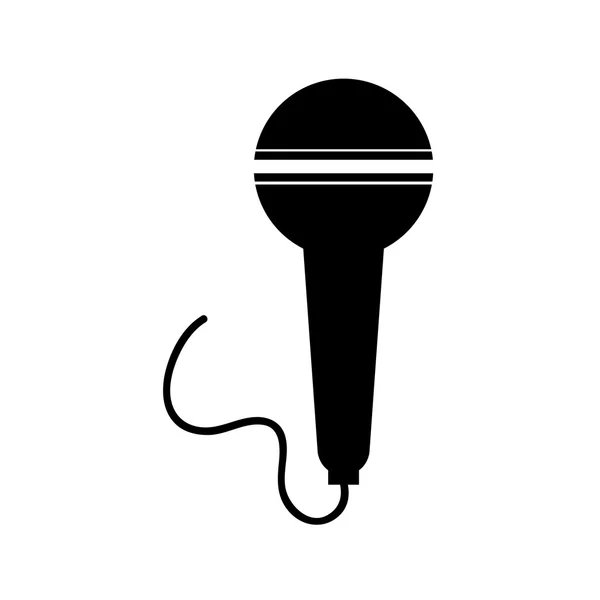 Rádiós mikrofon elszigetelt ikon tervezés. — Stock Vector