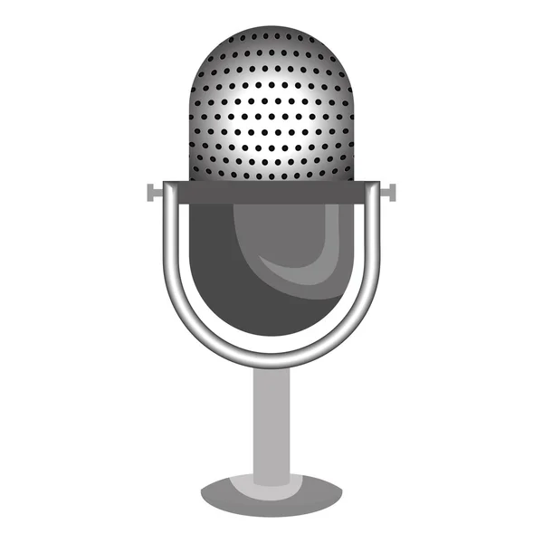 Radio micrófono aislado icono de diseño . — Vector de stock