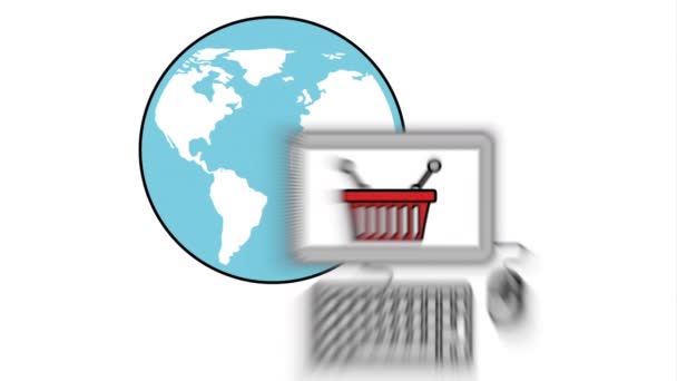 Technologie avec ordinateur et monde 