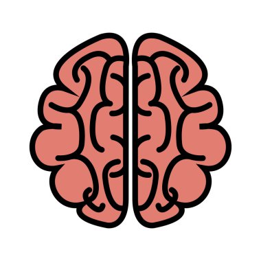 İnsan beyni Tema simgesi tasarım.