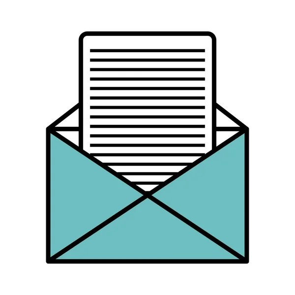 E-mail of mailing geïsoleerd plat pictogram. — Stockvector